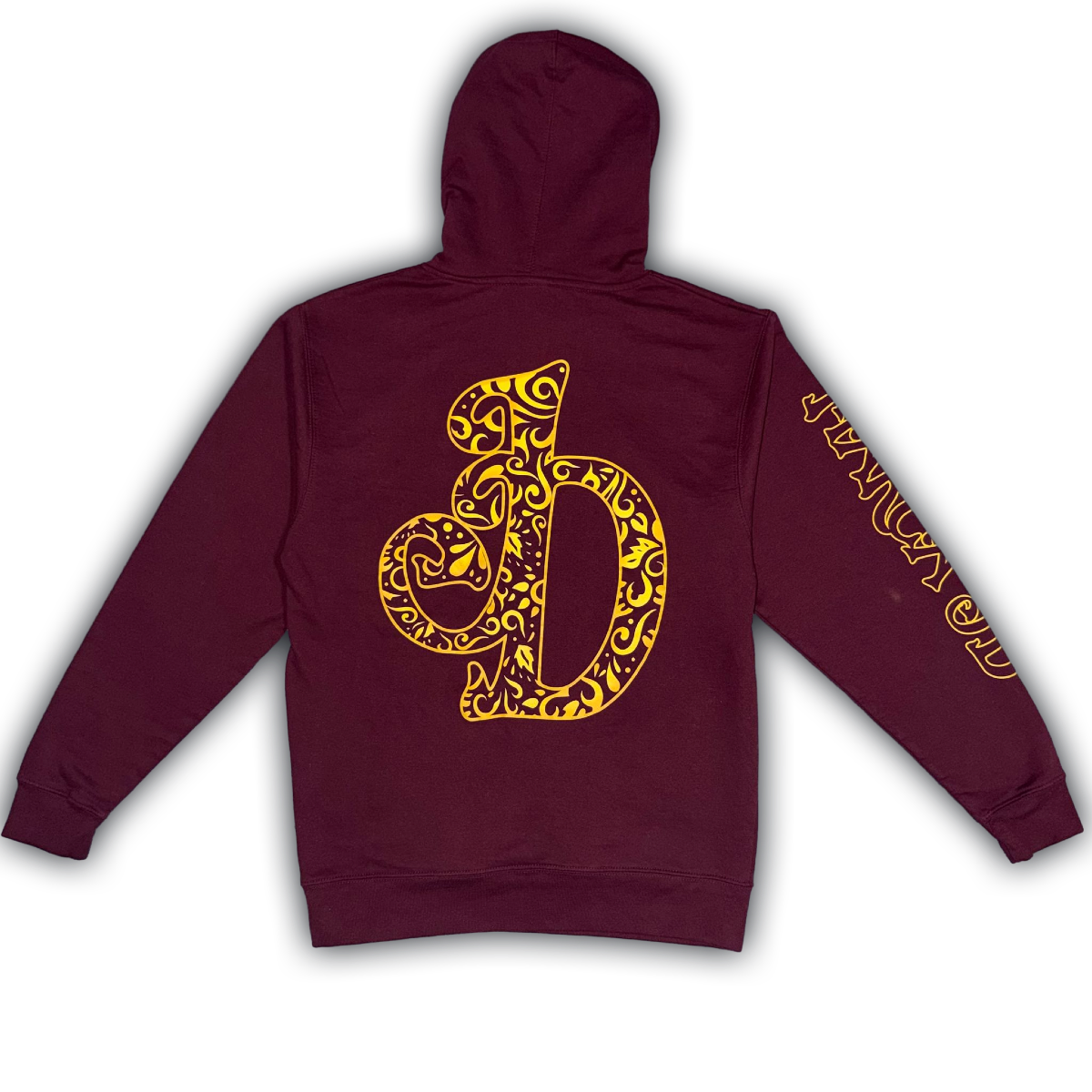 Maroon Western Filigree Hoodie