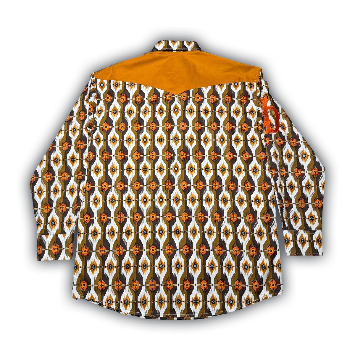 Rust Orange Western Pearl Snap Shirt