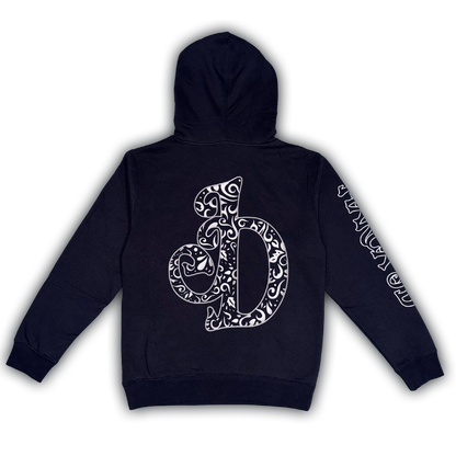 Navy Western Filigree Hoodie