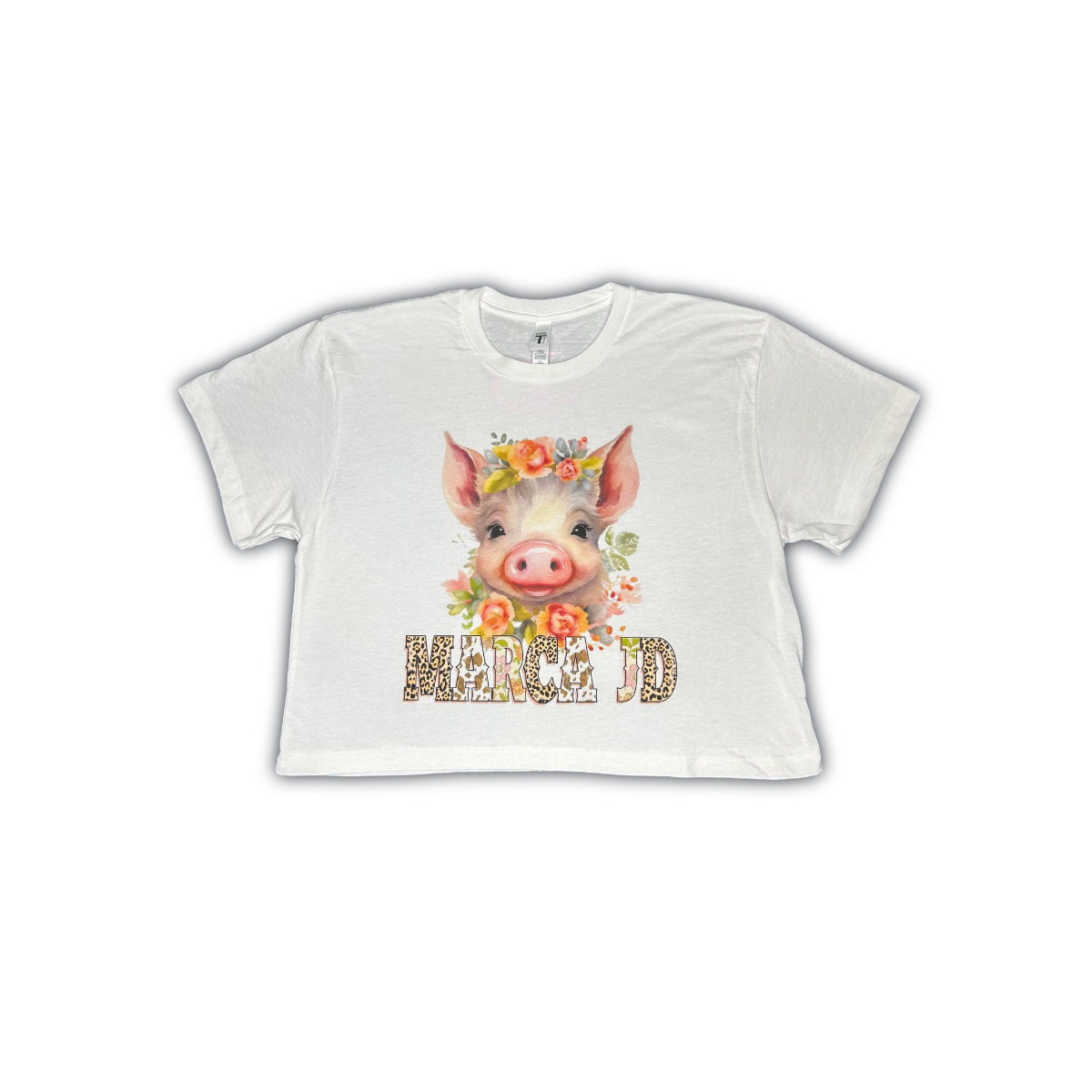 WHITE PIGGY CROP TOP